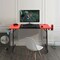 Costway 47 inch Gaming Desk Z Shape Computer Desk w/ Storage for Cup Headphone Speaker